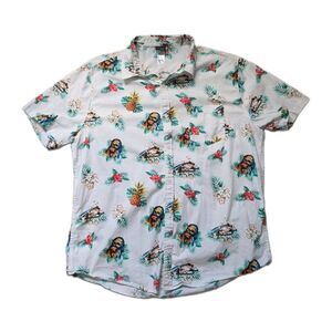 Star Wars Chewbacca Tropical Hawaiian Button Up Shirt Pineapple Floral XXL GUC